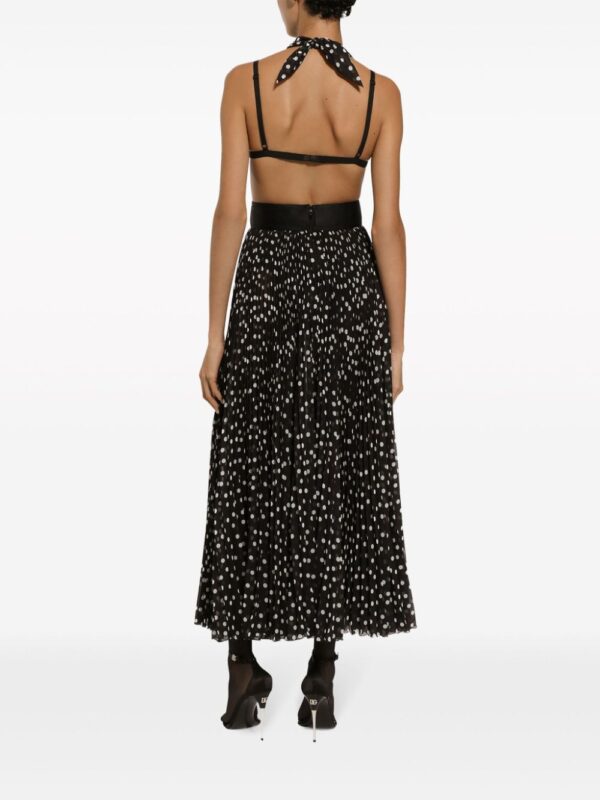 Dolce & Gabbana polka dot-print halterneck dress - Image 4