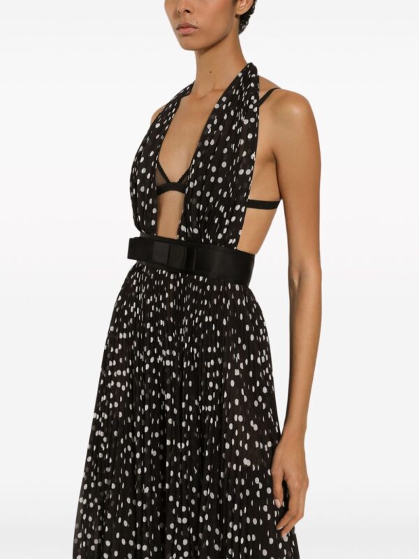 Dolce & Gabbana polka dot-print halterneck dress - Image 5