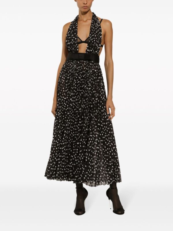 Dolce & Gabbana polka dot-print halterneck dress - Image 3