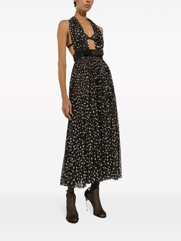 Dolce & Gabbana polka dot-print halterneck dress - Image 2
