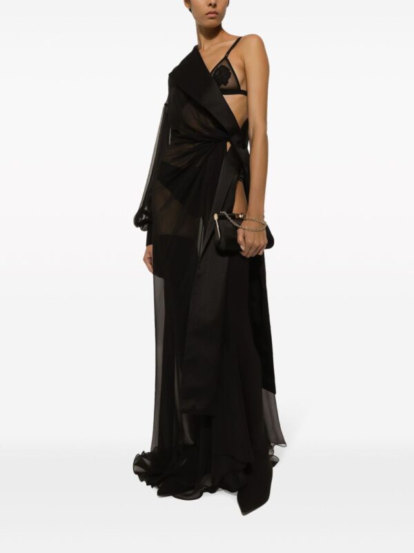 Dolce & Gabbana one-shoulder silk-blend dress - Image 2