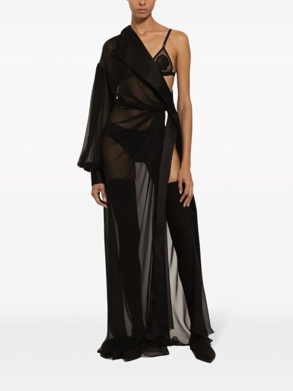 Dolce & Gabbana one-shoulder silk-blend dress - Image 3