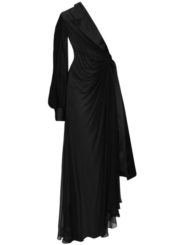 Dolce & Gabbana one-shoulder silk-blend dress