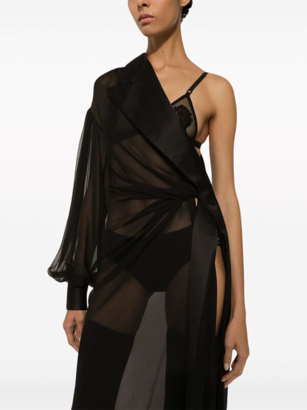 Dolce & Gabbana one-shoulder silk-blend dress - Image 5