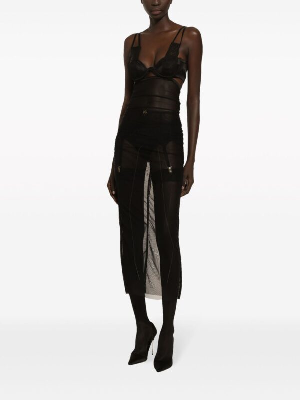 Dolce & Gabbana bustier-style sheer midi dress - Image 2