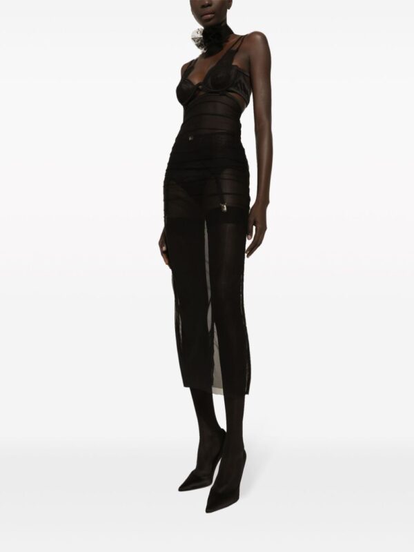 Dolce & Gabbana bustier-style sheer midi dress - Image 4