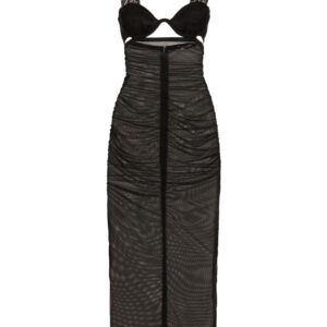 Dolce & Gabbana bustier-style sheer midi dress
