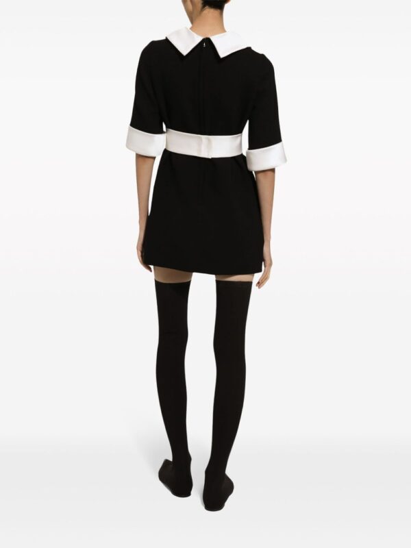 Dolce & Gabbana Peter Pan collar virgin wool minidress - Image 4