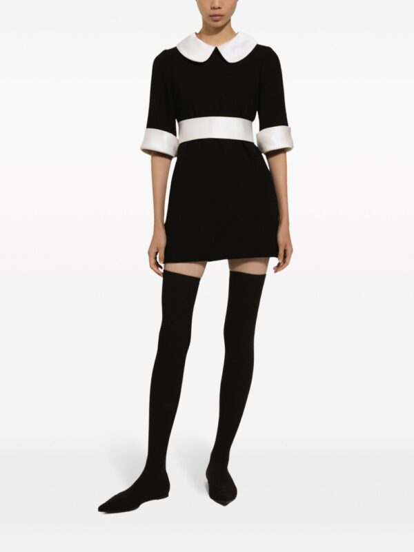 Dolce & Gabbana Peter Pan collar virgin wool minidress - Image 3