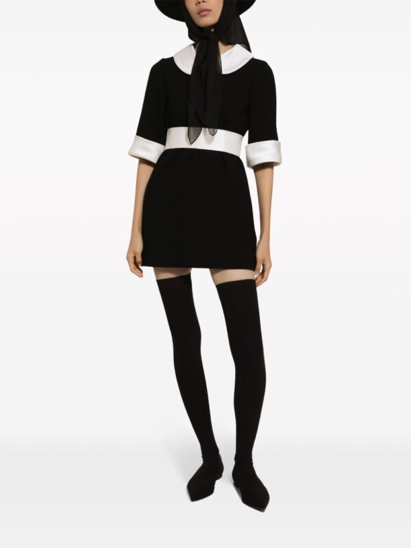 Dolce & Gabbana Peter Pan collar virgin wool minidress - Image 2