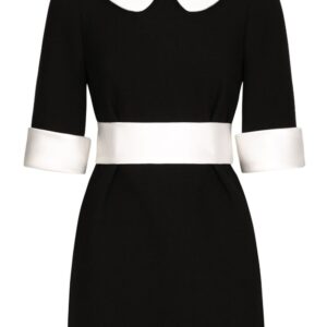 Dolce & Gabbana Peter Pan collar virgin wool minidress