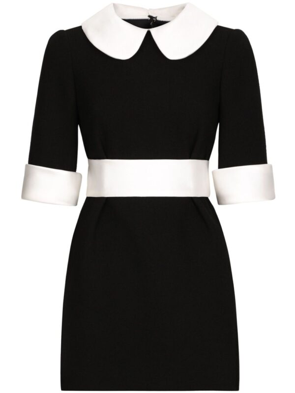 Dolce & Gabbana Peter Pan collar virgin wool minidress