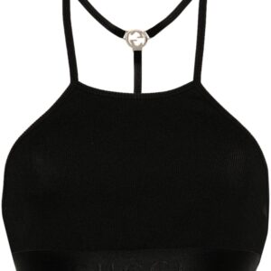 Gucci Interlocking G ribbed cropped top