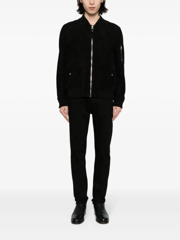 HUGO  zipped leather bomber jacket - Image 2