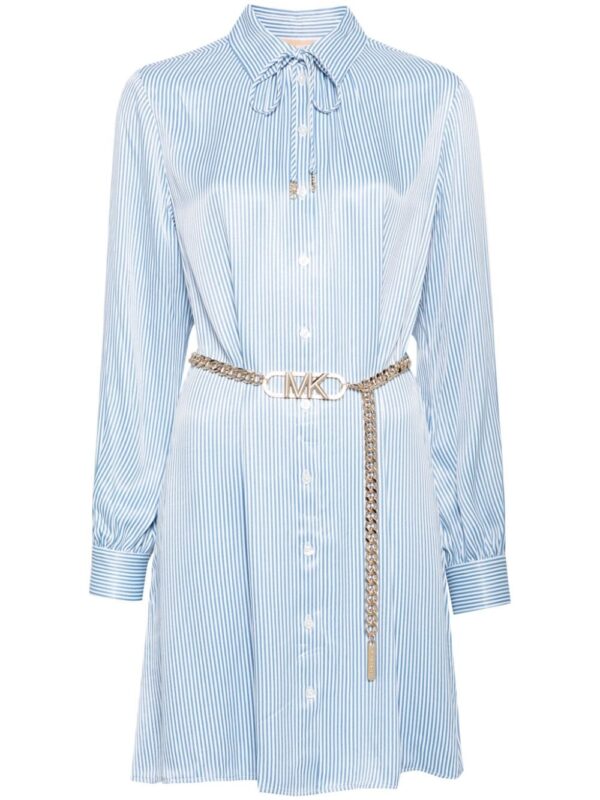 Michael Michael Kors striped belted maxi dress