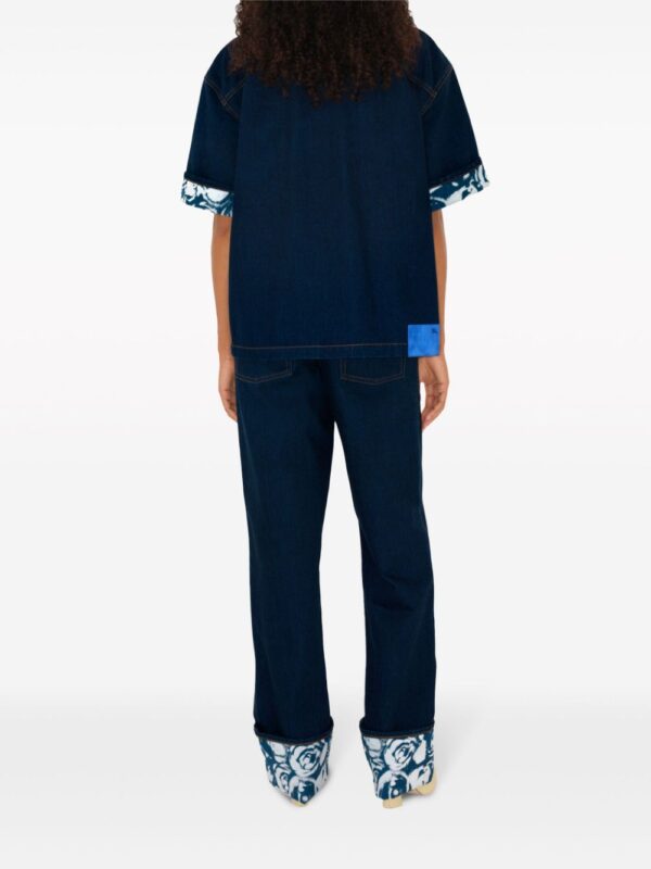 Burberry  Heavyweight logo-patch denim shirt - Image 4