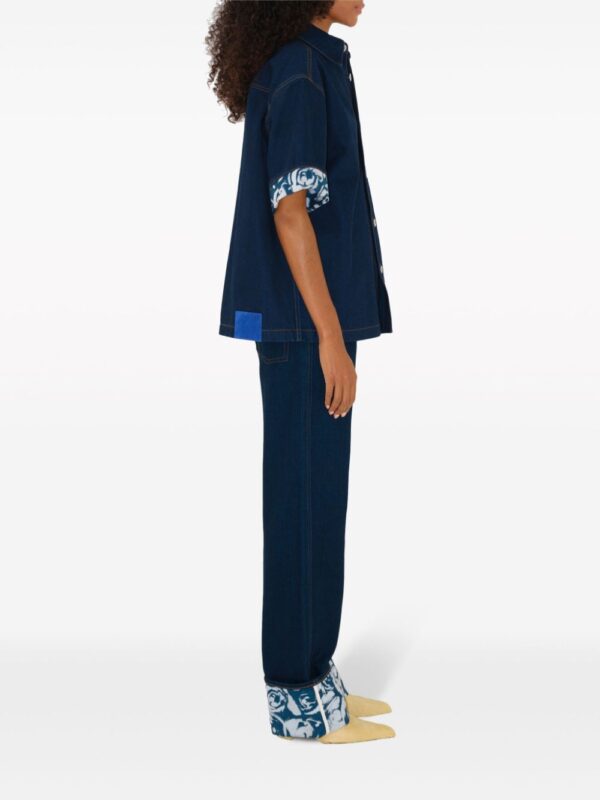 Burberry  Heavyweight logo-patch denim shirt - Image 3
