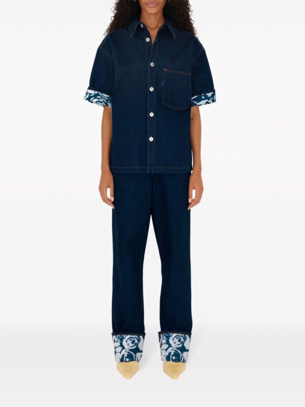 Burberry  Heavyweight logo-patch denim shirt - Image 2