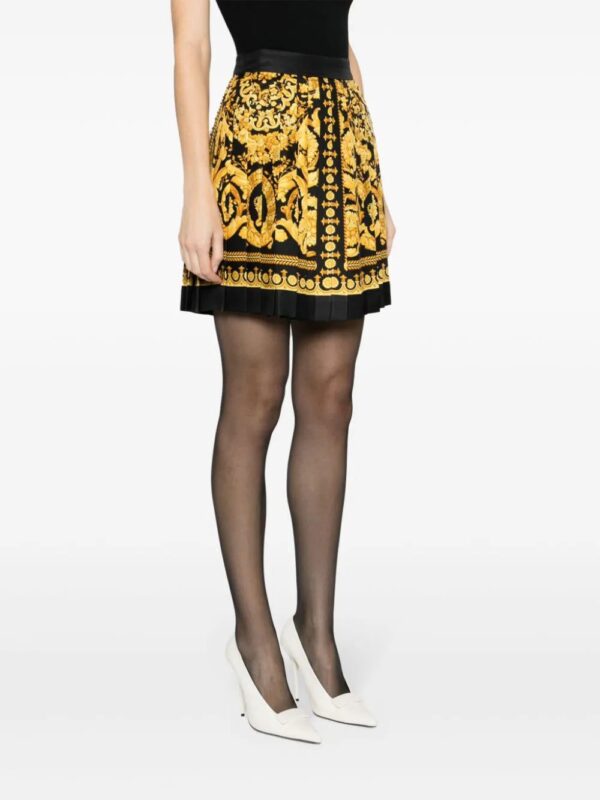 Versace  Barocco-print silk miniskirt - Image 3