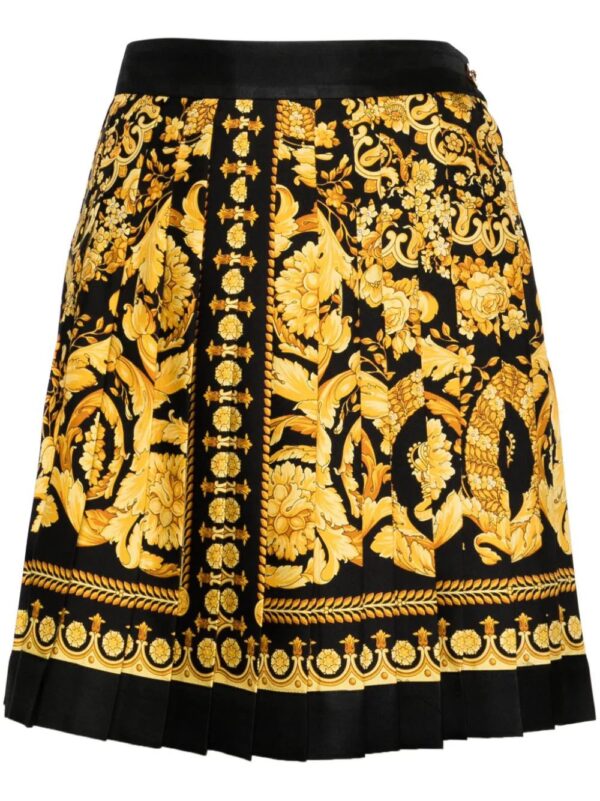 Versace  Barocco-print silk miniskirt