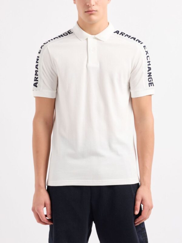Armani Exchange logo-print cotton polo shirt - Image 2