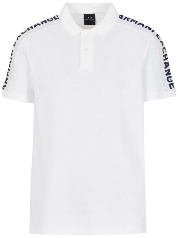Armani Exchange logo-print cotton polo shirt