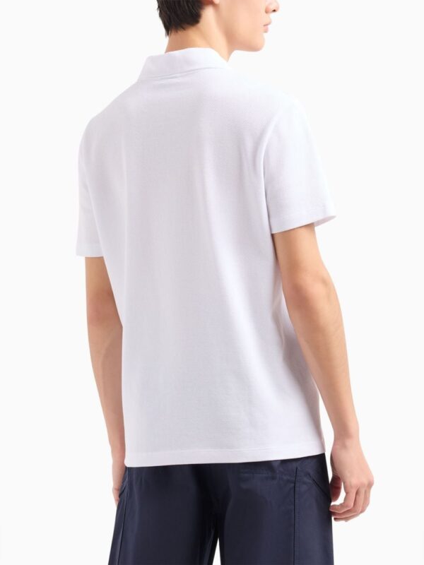 Armani Exchange logo-print zipped cotton polo shirt - Image 3