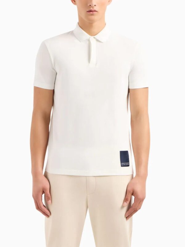 Armani Exchange  logo-appliqué polo shirt - Image 2