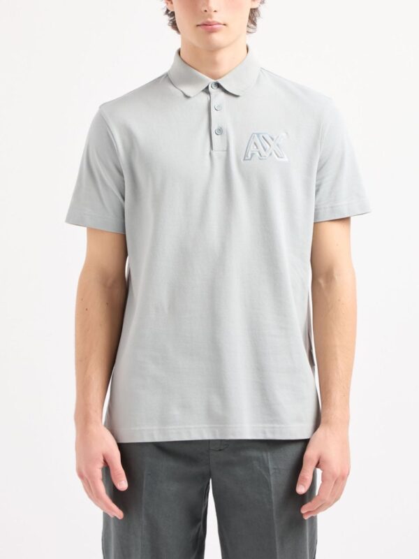 Armani Exchange raised-logo cotton polo shirt - Image 2
