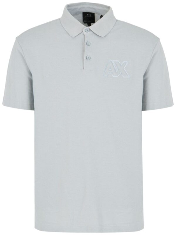 Armani Exchange raised-logo cotton polo shirt
