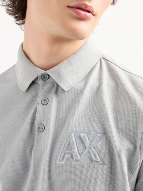 Armani Exchange raised-logo cotton polo shirt - Image 4