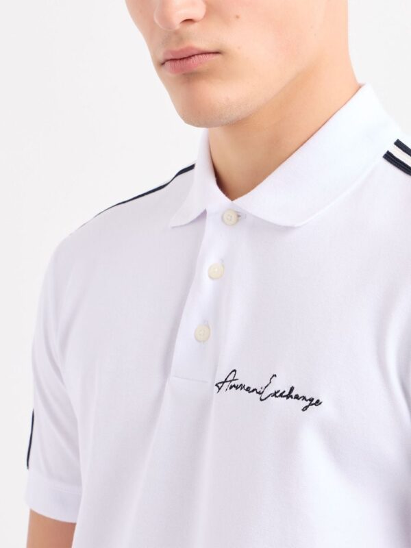 Armani Exchange  logo-embroidered polo shirt - Image 4