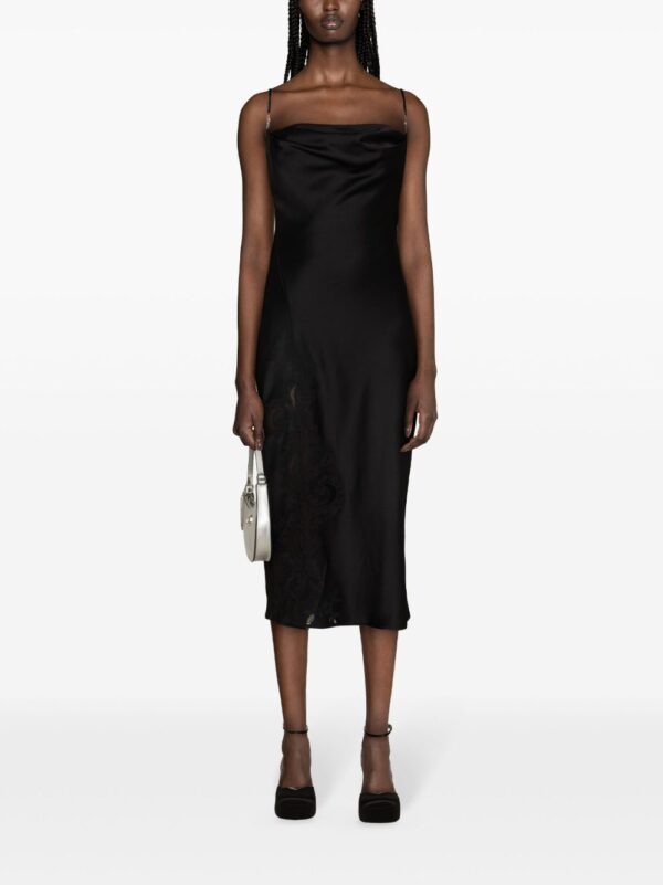 Versace Barocco-lace satin midi dress - Image 2