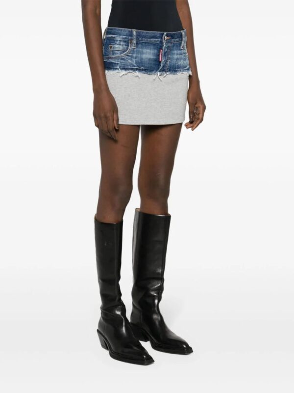 DSQUARED2  panelled denim miniskirt - Image 3