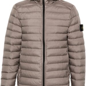 Stone Island Compass-patch hooded padded jacket