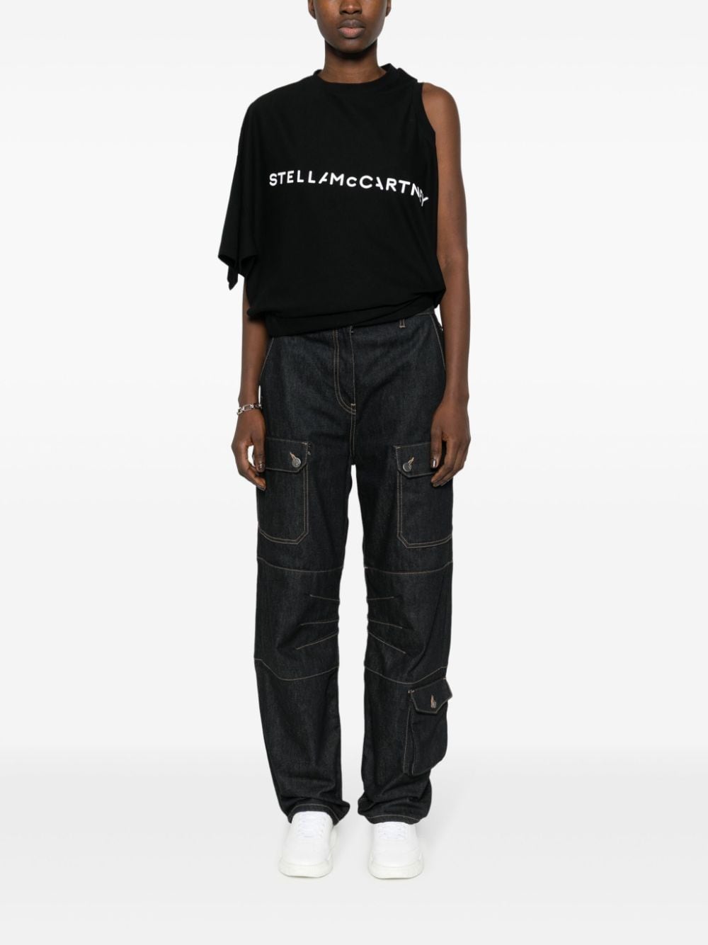 Stella McCartney asymmetric cotton top - Image 2