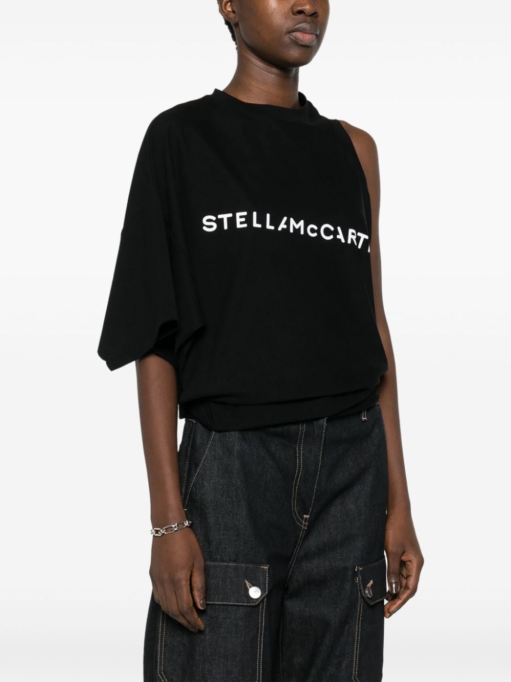 Stella McCartney asymmetric cotton top - Image 3