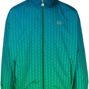 Lacoste  monogram-print ombré sportsuit jacket