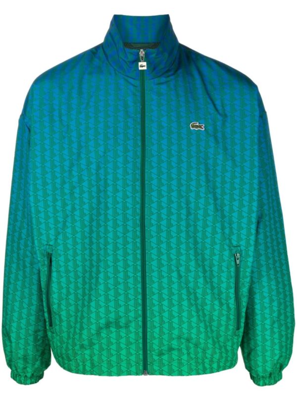 Lacoste  monogram-print ombré sportsuit jacket