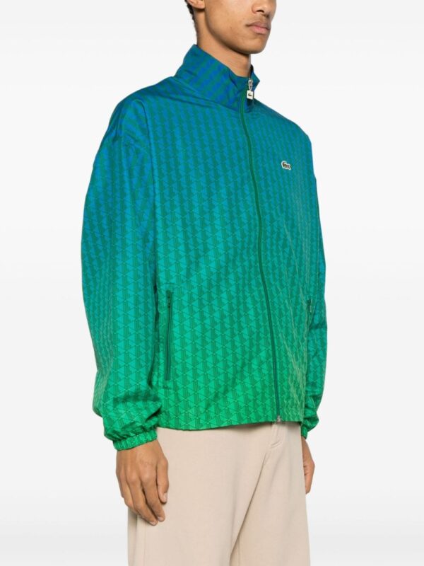 Lacoste  monogram-print ombré sportsuit jacket - Image 3