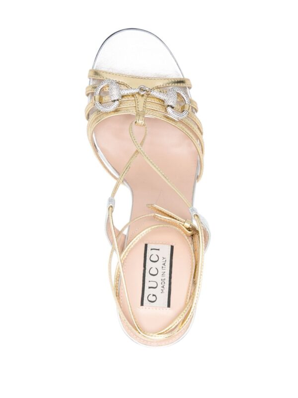Gucci  110mm Horsebit leather sandals - Image 4