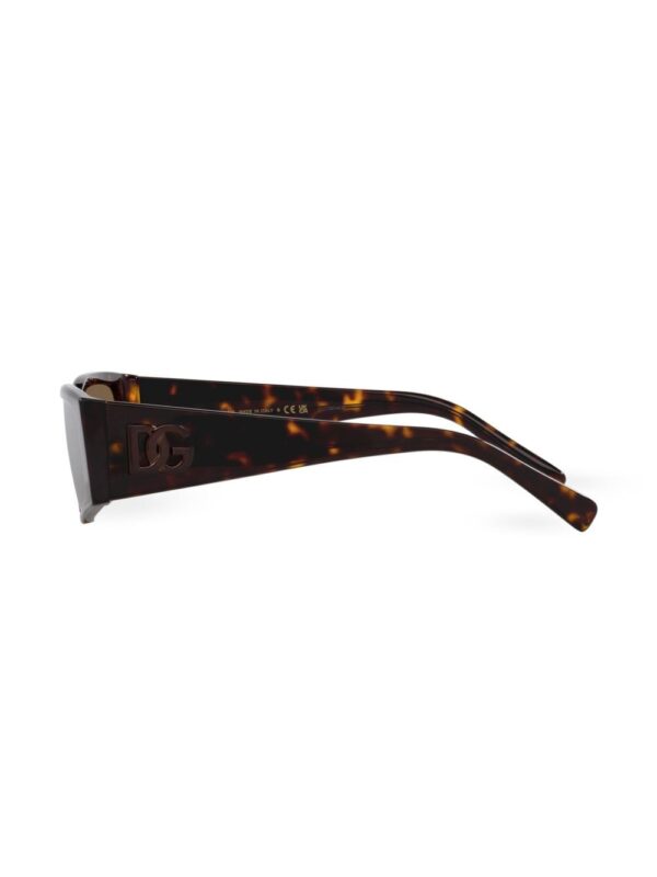 Dolce & Gabbana Eyewear tortoiseshell-effect rectangle-frame sunglasses - Image 3