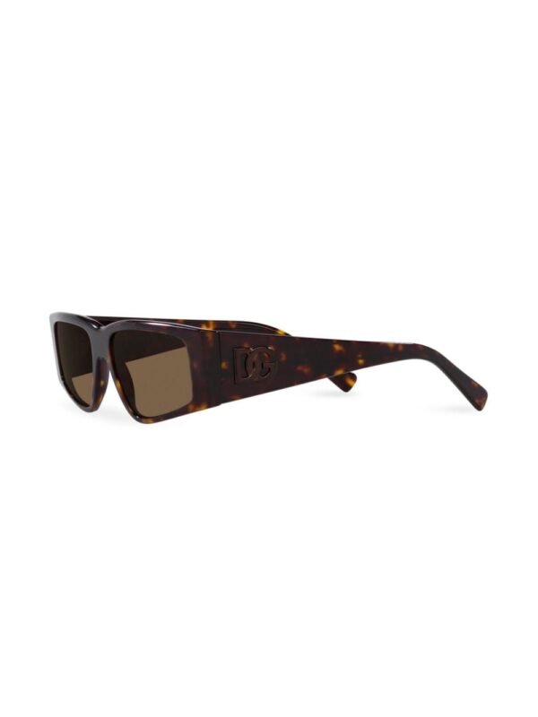 Dolce & Gabbana Eyewear tortoiseshell-effect rectangle-frame sunglasses - Image 2