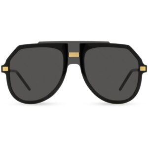 Dolce & Gabbana Eyewear logo-engraved oversize-frame sunglasses