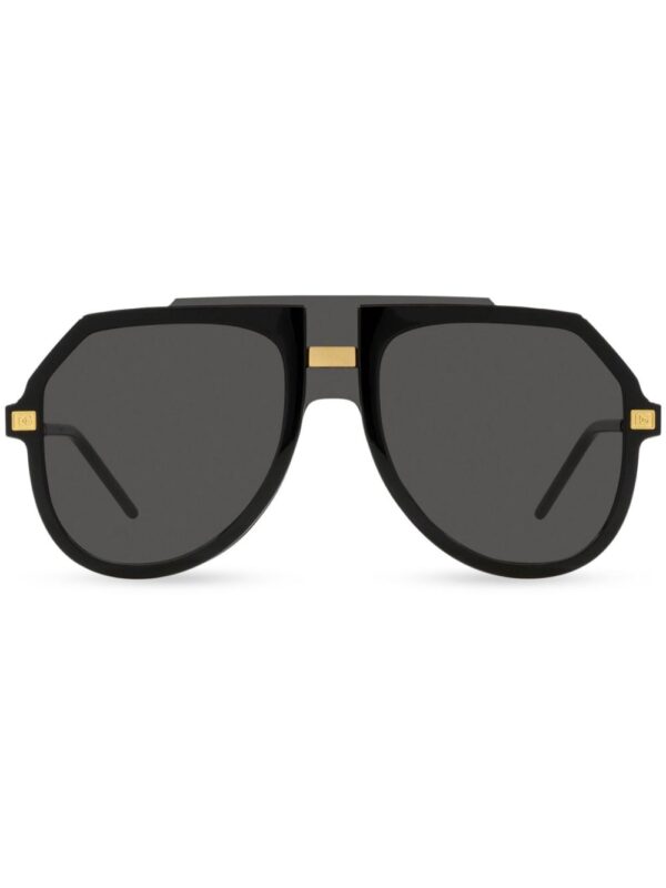 Dolce & Gabbana Eyewear logo-engraved oversize-frame sunglasses