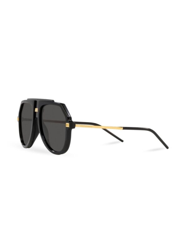Dolce & Gabbana Eyewear logo-engraved oversize-frame sunglasses - Image 2