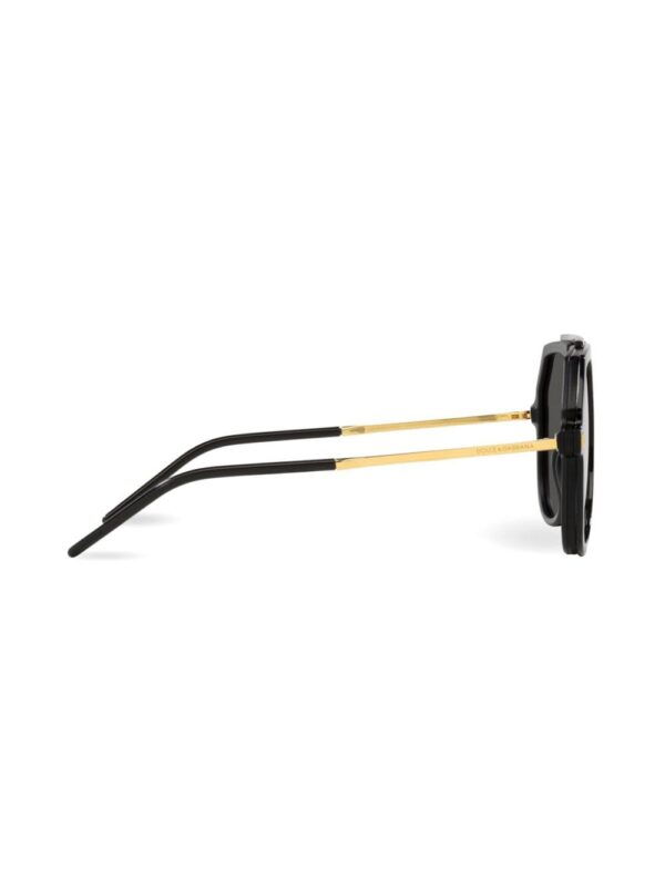 Dolce & Gabbana Eyewear logo-engraved oversize-frame sunglasses - Image 5
