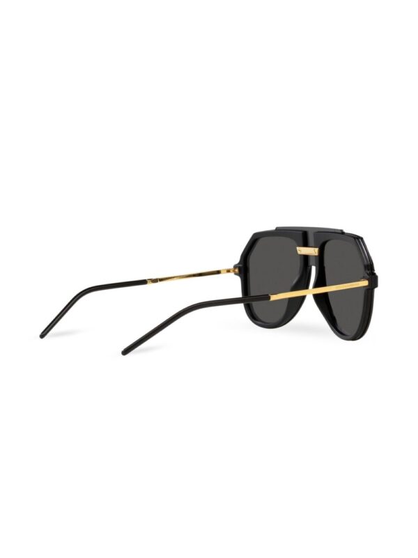 Dolce & Gabbana Eyewear logo-engraved oversize-frame sunglasses - Image 4