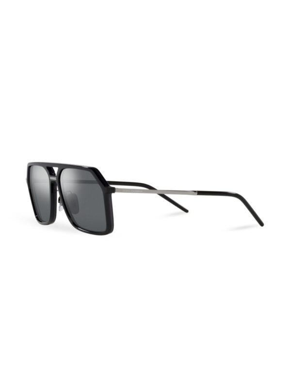 Dolce & Gabbana Eyewear logo-engraved oversize-frame sunglasses - Image 2