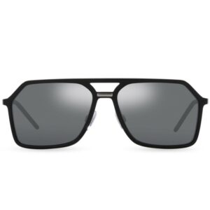 Dolce & Gabbana Eyewear logo-engraved oversize-frame sunglasses